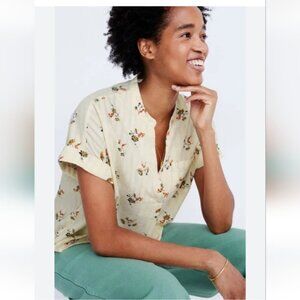 Madewell Bower Popover Shirt In Marseille Daisies
